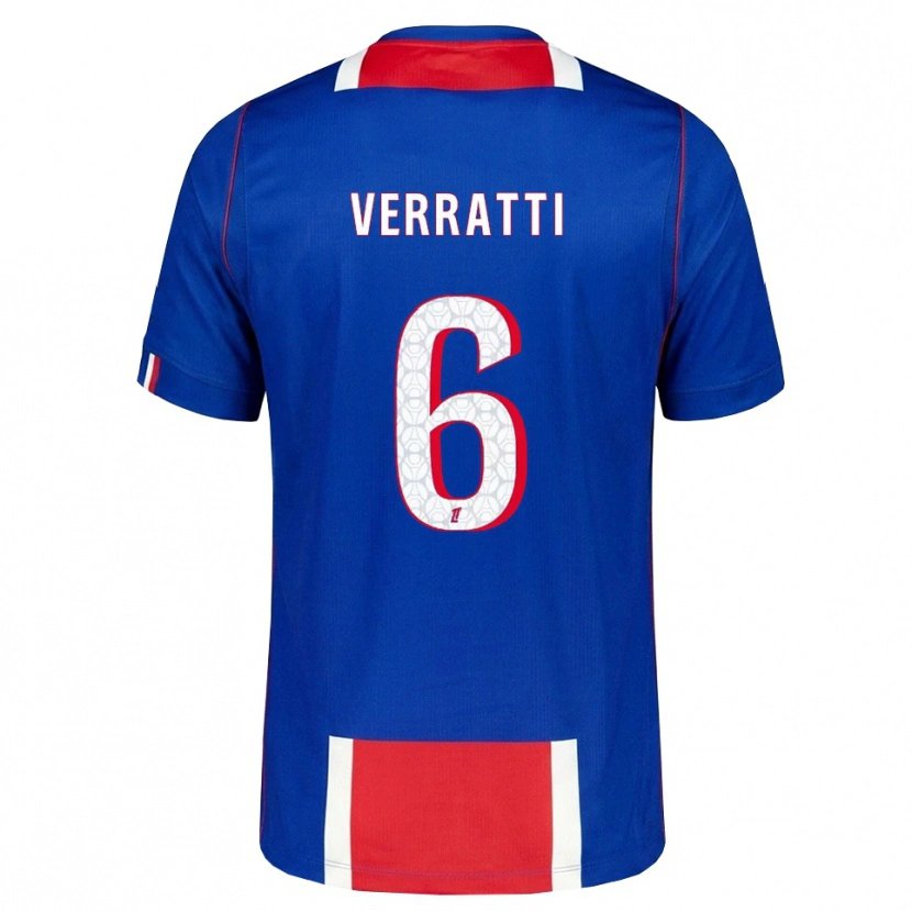 Danxen Kinder Marco Verratti #6 Rot Weiß Blau Heimtrikot Trikot 2026/27 T-Shirt Österreich