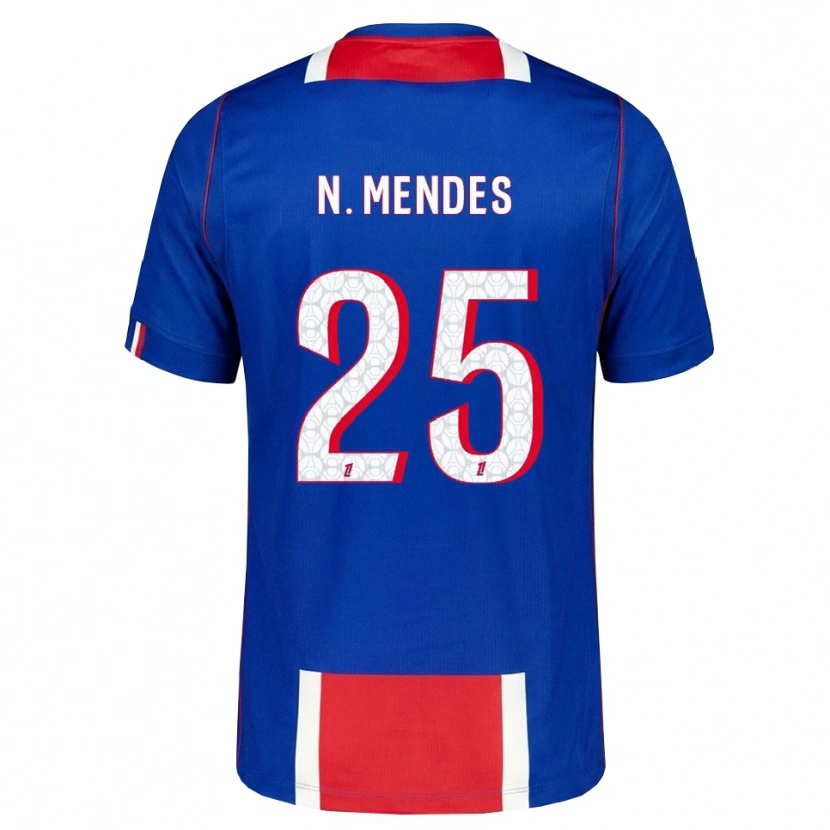 Danxen Kinder Nuno Mendes #25 Rot Weiß Blau Heimtrikot Trikot 2026/27 T-Shirt Österreich