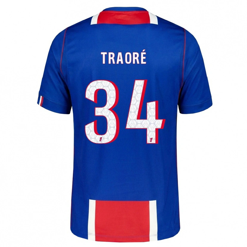 Danxen Kinder Naolia Traoré #34 Rot Weiß Blau Heimtrikot Trikot 2026/27 T-Shirt Österreich