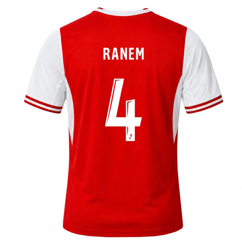Danxen Kinder Nassim Ranem #4 Rot Weiß Heimtrikot Trikot 2026/27 T-Shirt Österreich