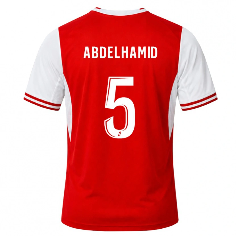 Danxen Kinder Yunis Abdelhamid #5 Rot Weiß Heimtrikot Trikot 2026/27 T-Shirt Österreich
