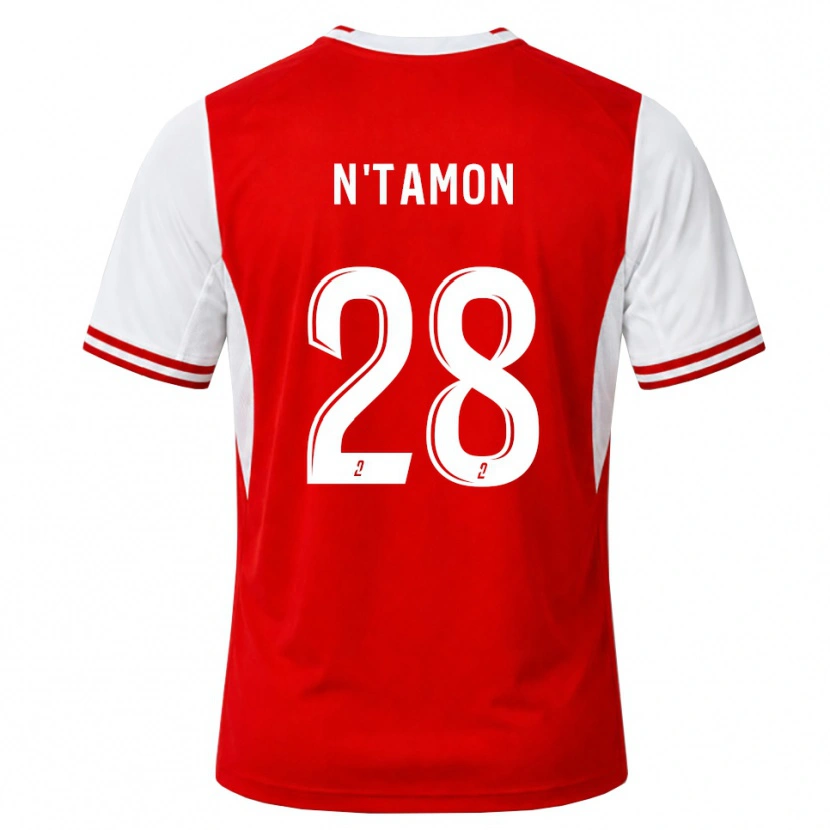 Danxen Kinder Elie N'tamon #28 Rot Weiß Heimtrikot Trikot 2026/27 T-Shirt Österreich