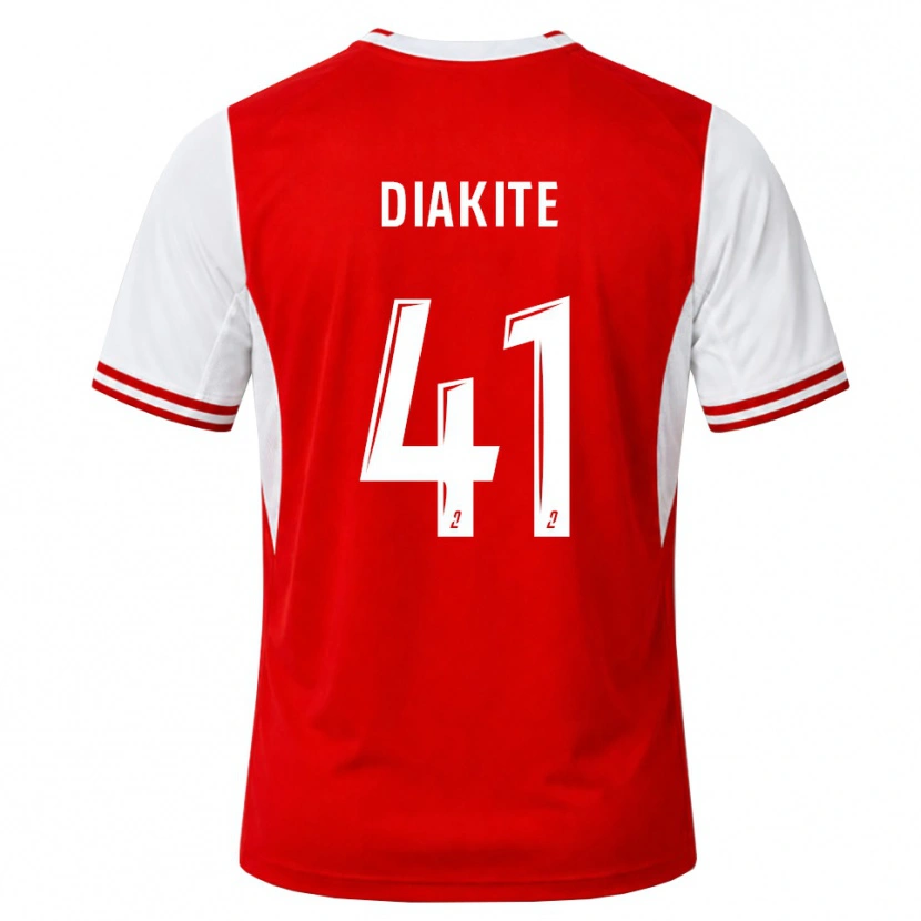 Danxen Kinder Ibrahim Diakité #41 Rot Weiß Heimtrikot Trikot 2026/27 T-Shirt Österreich