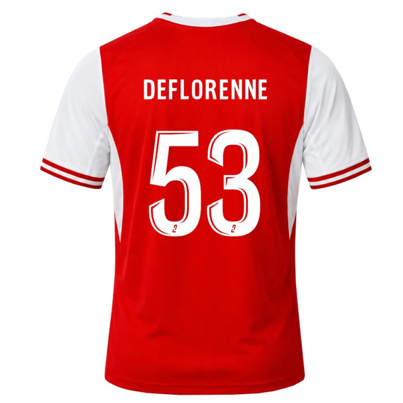 Danxen Kinder Théo Deflorenne #53 Rot Weiß Heimtrikot Trikot 2026/27 T-Shirt Österreich