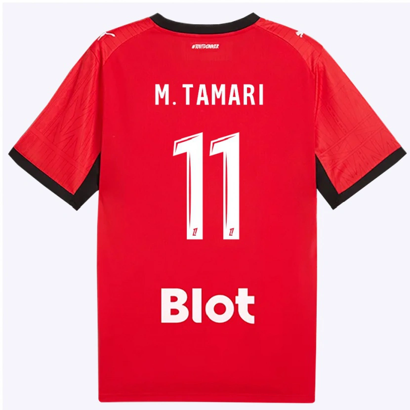 Danxen Kinder Mousa Al-Tamari #11 Rot Schwarz Weiß Heimtrikot Trikot 2026/27 T-Shirt Österreich