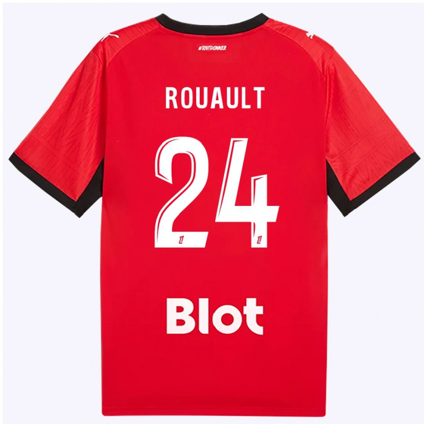 Danxen Kinder Anthony Rouault #24 Rot Schwarz Weiß Heimtrikot Trikot 2026/27 T-Shirt Österreich