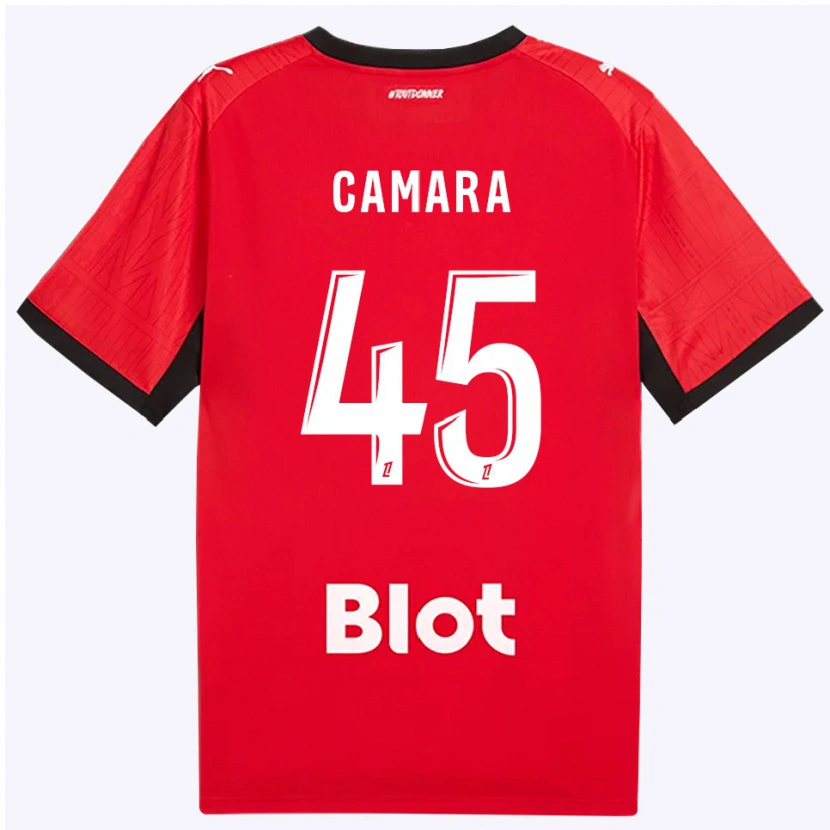 Danxen Kinder Mahdi Camara #45 Rot Schwarz Weiß Heimtrikot Trikot 2026/27 T-Shirt Österreich