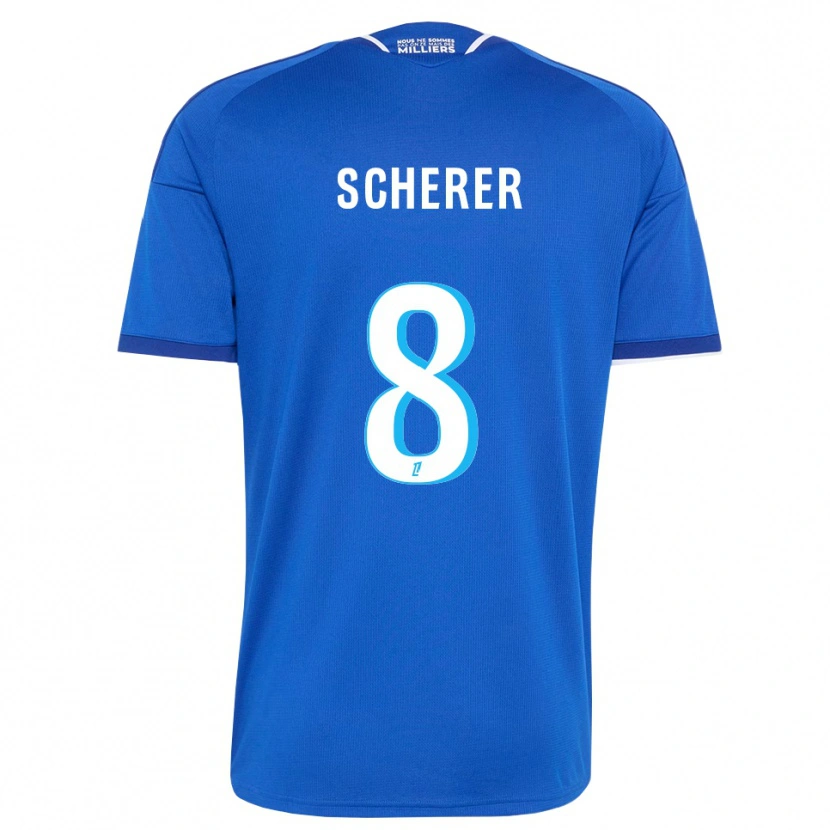 Danxen Kinder Louis Scherer #8 Königsblau Weiß Heimtrikot Trikot 2026/27 T-Shirt Österreich