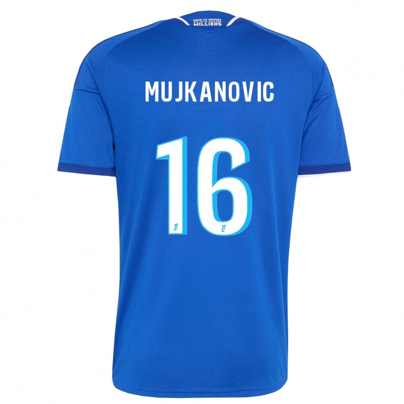 Danxen Kinder Edin Mujkanovic #16 Königsblau Weiß Heimtrikot Trikot 2026/27 T-Shirt Österreich