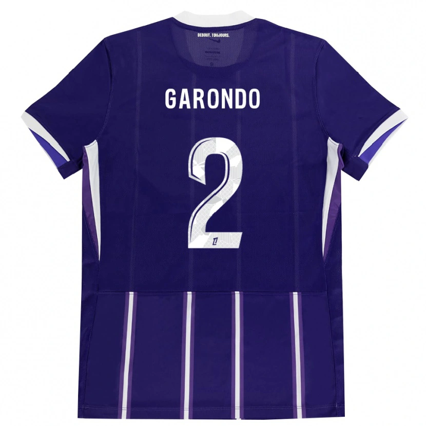 Danxen Kinder Thibaud Garondo #2 Lila Weiß Heimtrikot Trikot 2026/27 T-Shirt Österreich