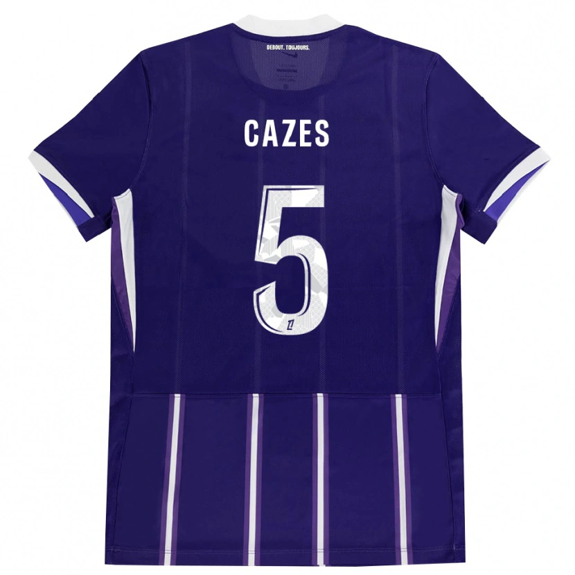 Danxen Kinder Manon Cazes #5 Lila Weiß Heimtrikot Trikot 2026/27 T-Shirt Österreich