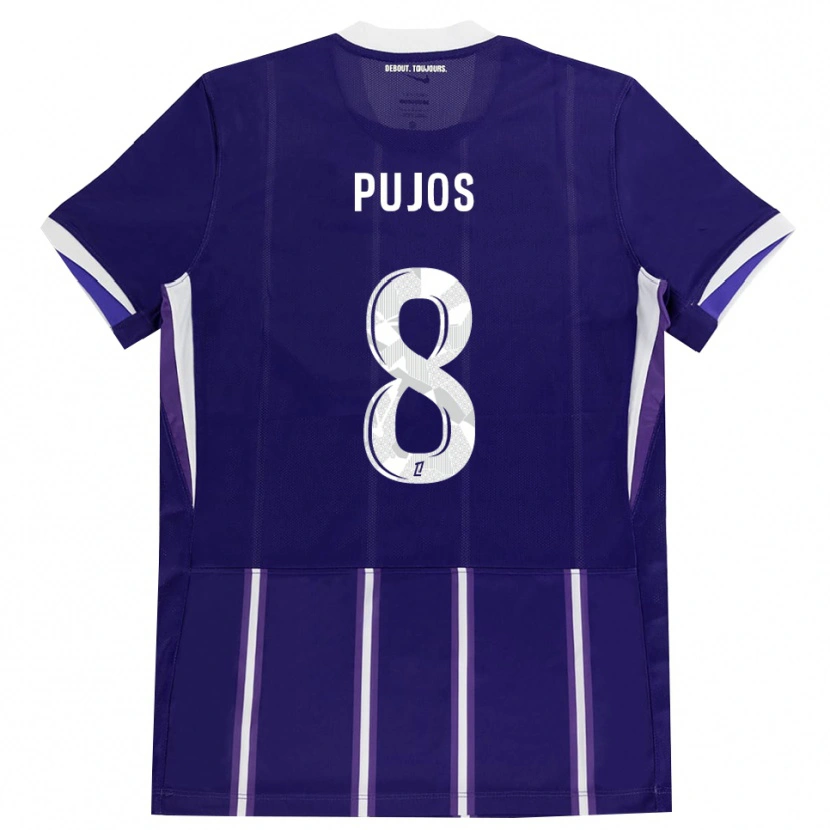 Danxen Kinder Lenny Pujos #8 Lila Weiß Heimtrikot Trikot 2026/27 T-Shirt Österreich