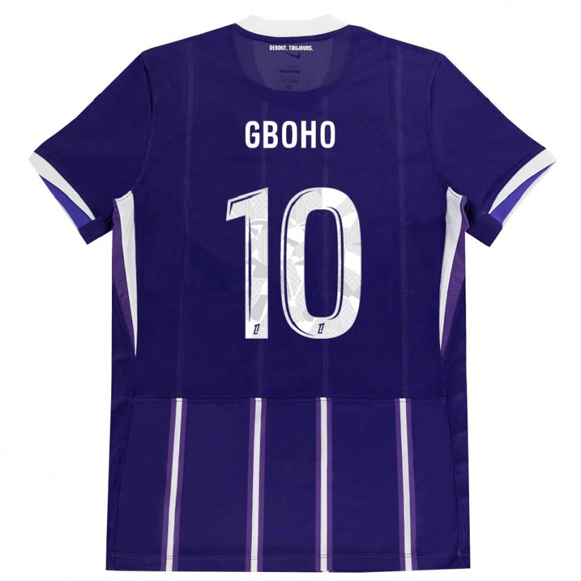Danxen Kinder Yann Gboho #10 Lila Weiß Heimtrikot Trikot 2026/27 T-Shirt Österreich