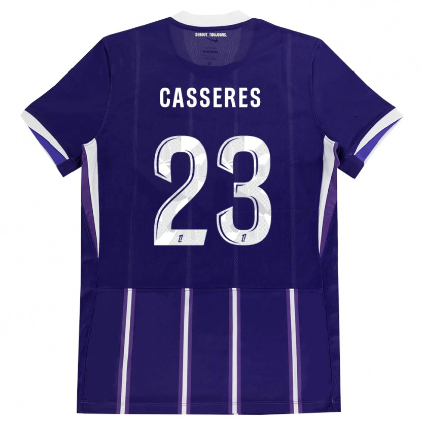 Danxen Kinder Cristian Cásseres Jr. #23 Lila Weiß Heimtrikot Trikot 2026/27 T-Shirt Österreich