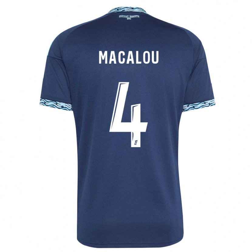 Danxen Kinder Seydou Macalou #4 Stahlblau Weiß Heimtrikot Trikot 2026/27 T-Shirt Österreich