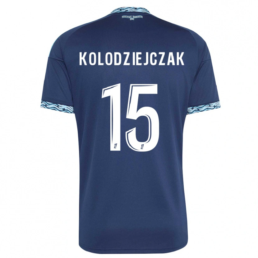 Danxen Kinder Timothée Kolodziejczak #15 Stahlblau Weiß Heimtrikot Trikot 2026/27 T-Shirt Österreich