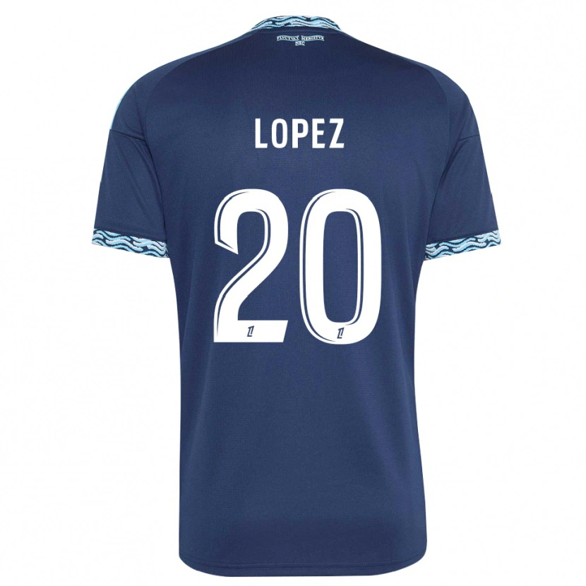 Danxen Kinder Julien Lopez #20 Stahlblau Weiß Heimtrikot Trikot 2026/27 T-Shirt Österreich
