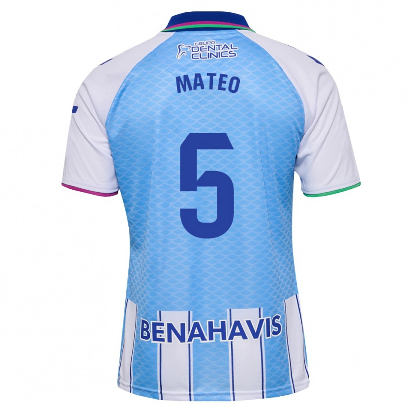 Danxen Kinder Ángel Mateo #5 Tief Himmelblau Weiß Heimtrikot Trikot 2026/27 T-Shirt Österreich