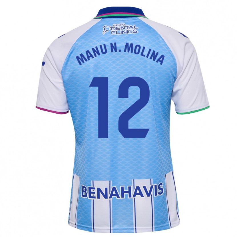 Danxen Kinder Manu Molina #12 Tief Himmelblau Weiß Heimtrikot Trikot 2026/27 T-Shirt Österreich