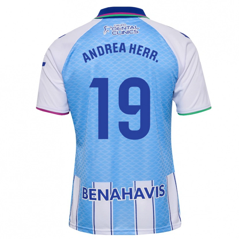 Danxen Kinder Andrea Herrero Valiente #19 Tief Himmelblau Weiß Heimtrikot Trikot 2026/27 T-Shirt Österreich