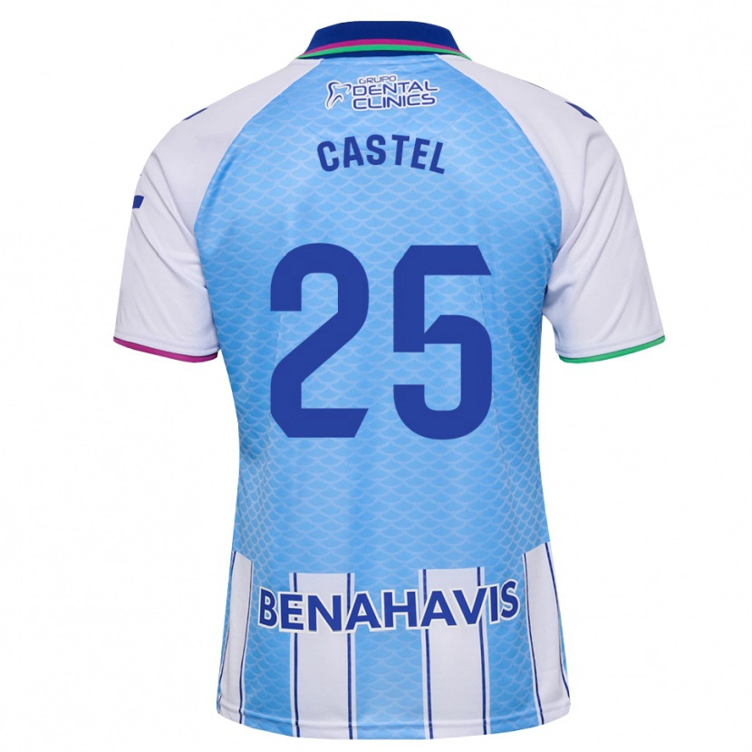 Danxen Kinder Sergio Castel #25 Tief Himmelblau Weiß Heimtrikot Trikot 2026/27 T-Shirt Österreich