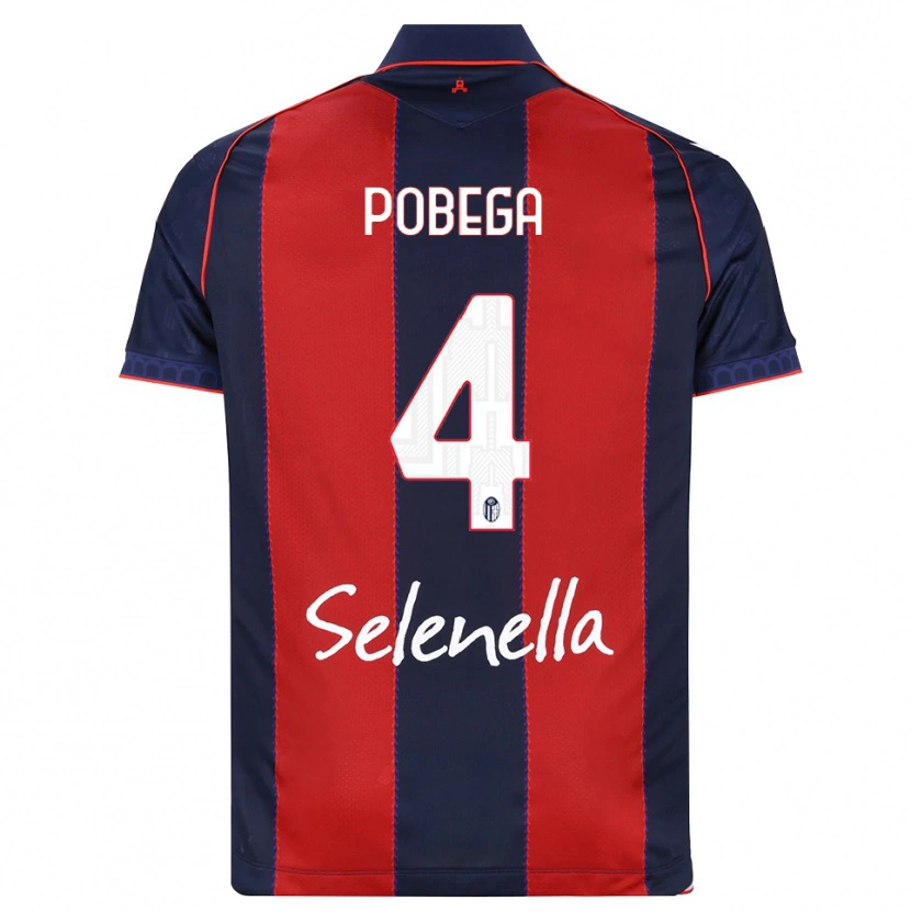 Danxen Kinder Tommaso Pobega #4 Königsblau Rot Weiß Heimtrikot Trikot 2026/27 T-Shirt Österreich