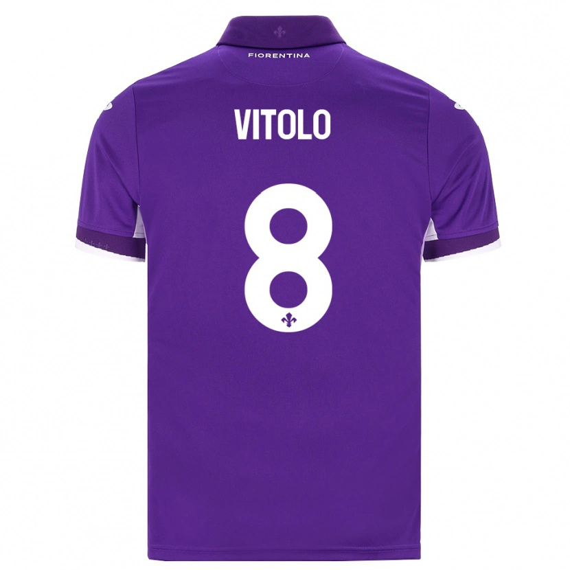 Danxen Kinder Federico Vitolo #8 Lila Weiß Pink Heimtrikot Trikot 2026/27 T-Shirt Österreich
