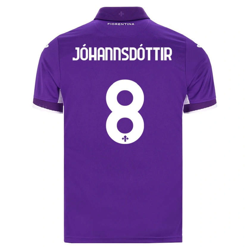 Danxen Kinder Alexandra Jóhannsdóttir #8 Lila Weiß Pink Heimtrikot Trikot 2026/27 T-Shirt Österreich