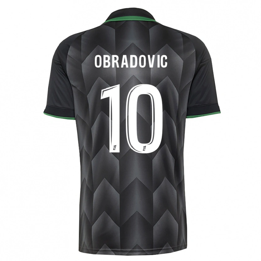 Danxen Kinder Ognjen Obradovic #10 Schwarzgrün Auswärtstrikot Trikot 2026/27 T-Shirt Österreich