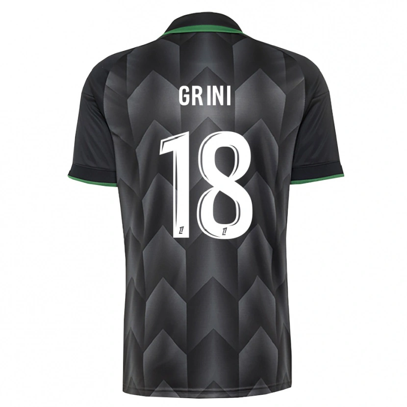 Danxen Kinder Ilyes Grini #18 Schwarzgrün Auswärtstrikot Trikot 2026/27 T-Shirt Österreich