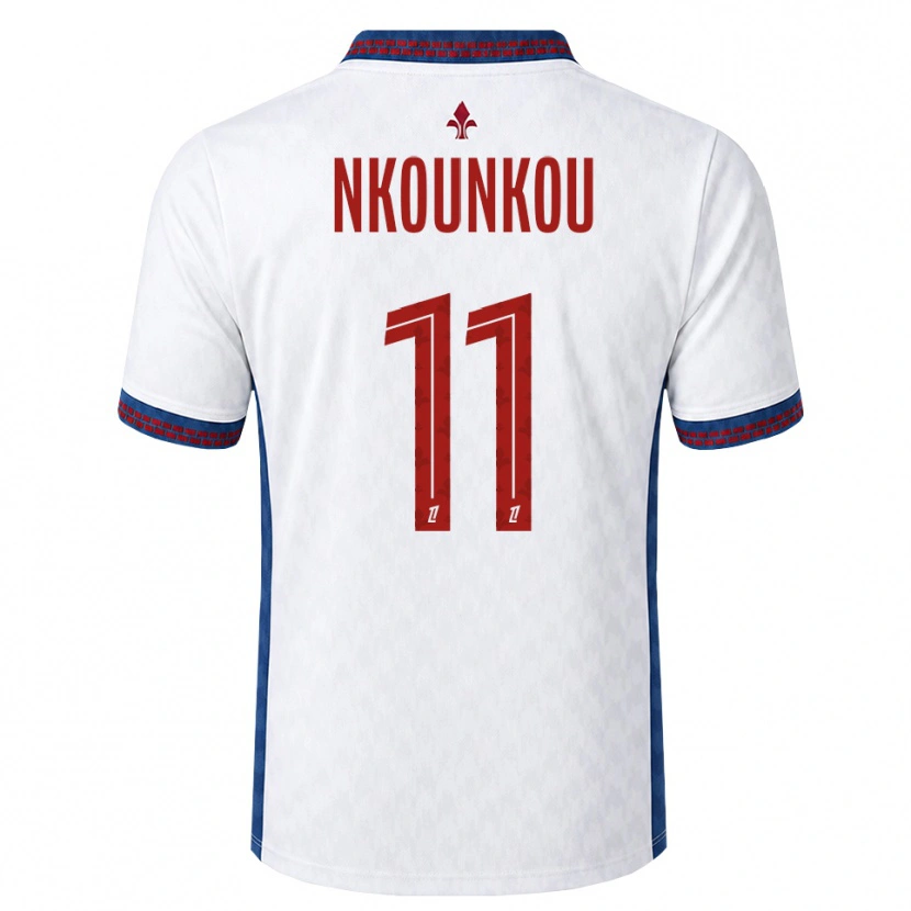 Danxen Kinder Evrack Nkounkou #11 Rot Weiß Blau Auswärtstrikot Trikot 2026/27 T-Shirt Österreich