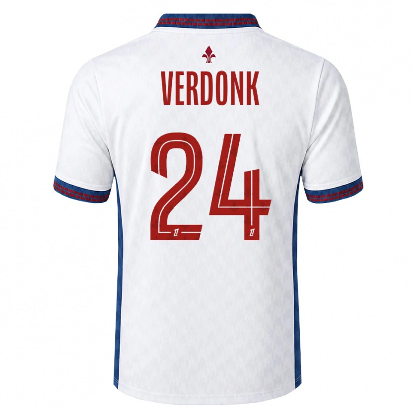Danxen Kinder Calvin Verdonk #24 Rot Weiß Blau Auswärtstrikot Trikot 2026/27 T-Shirt Österreich