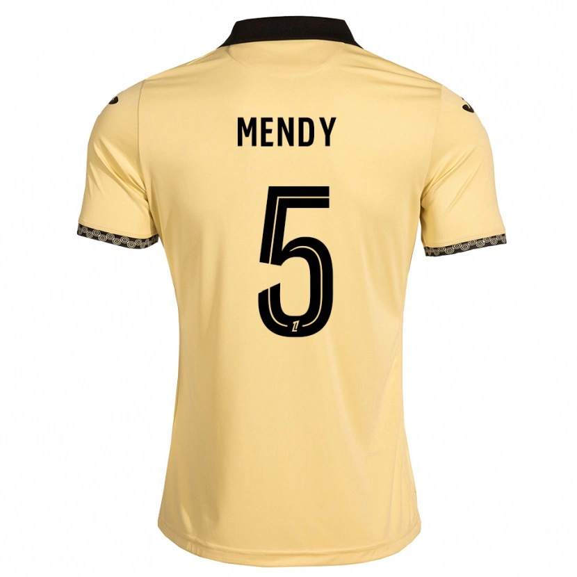 Danxen Kinder Benjamin Mendy #5 Navajoweiß Schwarz Auswärtstrikot Trikot 2026/27 T-Shirt Österreich