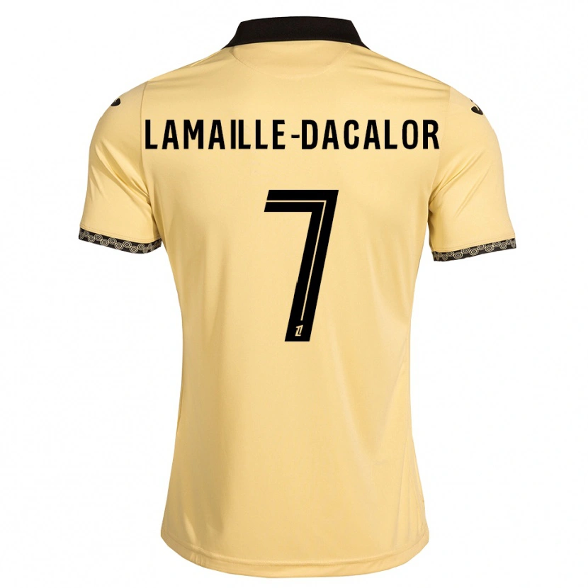 Danxen Kinder Olan Lamaille-Dacalor #7 Navajoweiß Schwarz Auswärtstrikot Trikot 2026/27 T-Shirt Österreich