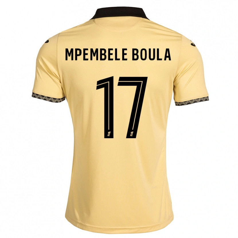 Danxen Kinder Exaucé Mpembele Boula #17 Navajoweiß Schwarz Auswärtstrikot Trikot 2026/27 T-Shirt Österreich