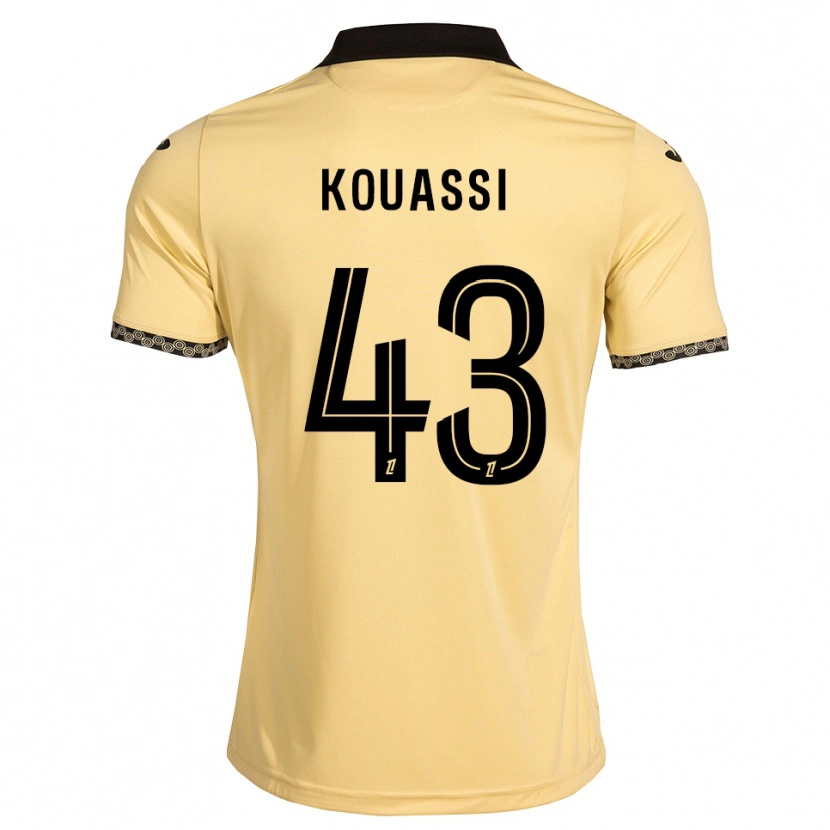 Danxen Kinder Arsène Kouassi #43 Navajoweiß Schwarz Auswärtstrikot Trikot 2026/27 T-Shirt Österreich