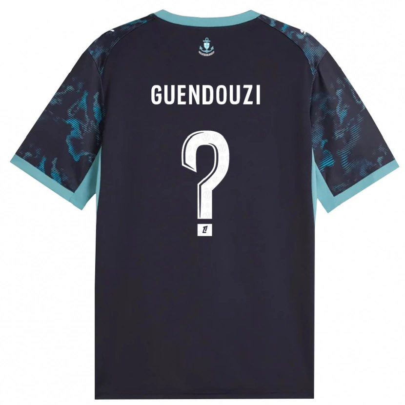 Danxen Kinder Milan Guendouzi #0 Blass Türkis Weiß Schwarz Auswärtstrikot Trikot 2026/27 T-Shirt Österreich