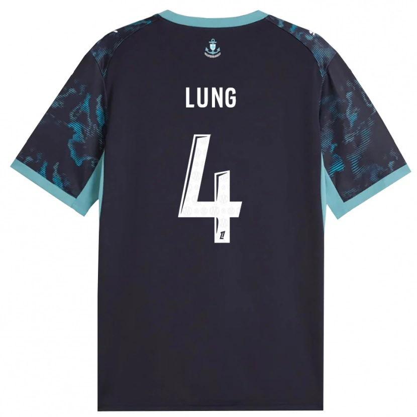 Danxen Kinder Sacha Lung #4 Blass Türkis Weiß Schwarz Auswärtstrikot Trikot 2026/27 T-Shirt Österreich