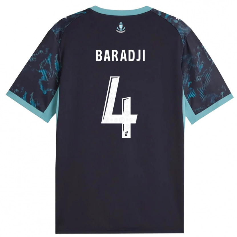 Danxen Kinder Mohamed Baradji #4 Blass Türkis Weiß Schwarz Auswärtstrikot Trikot 2026/27 T-Shirt Österreich