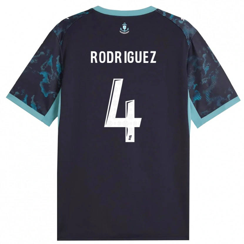 Danxen Kinder Ruben Rodriguez #4 Blass Türkis Weiß Schwarz Auswärtstrikot Trikot 2026/27 T-Shirt Österreich