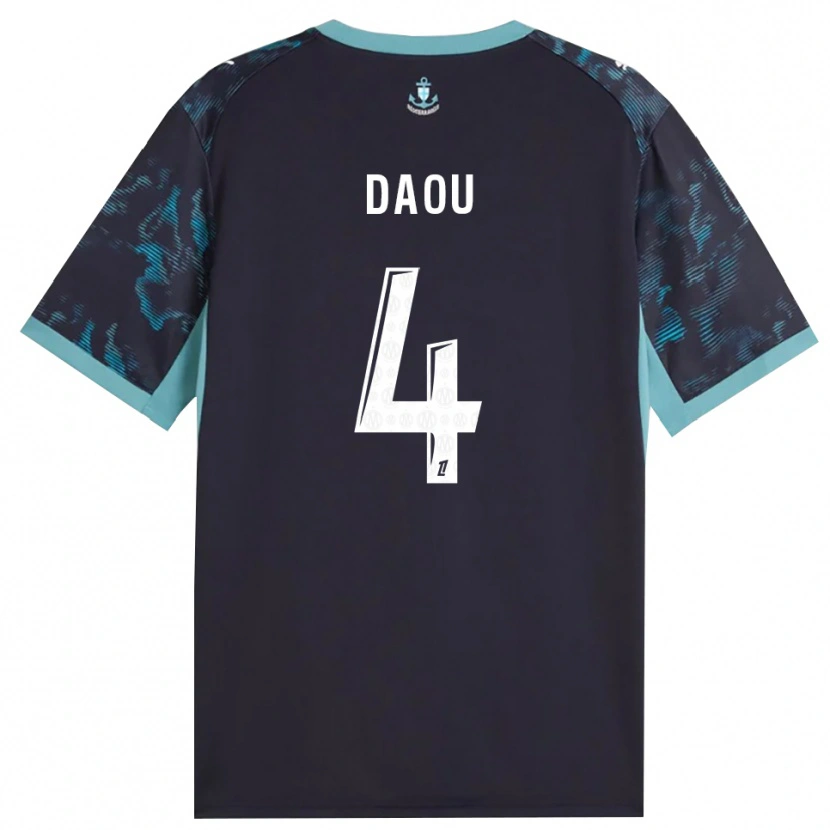 Danxen Kinder Raimane Daou #4 Blass Türkis Weiß Schwarz Auswärtstrikot Trikot 2026/27 T-Shirt Österreich