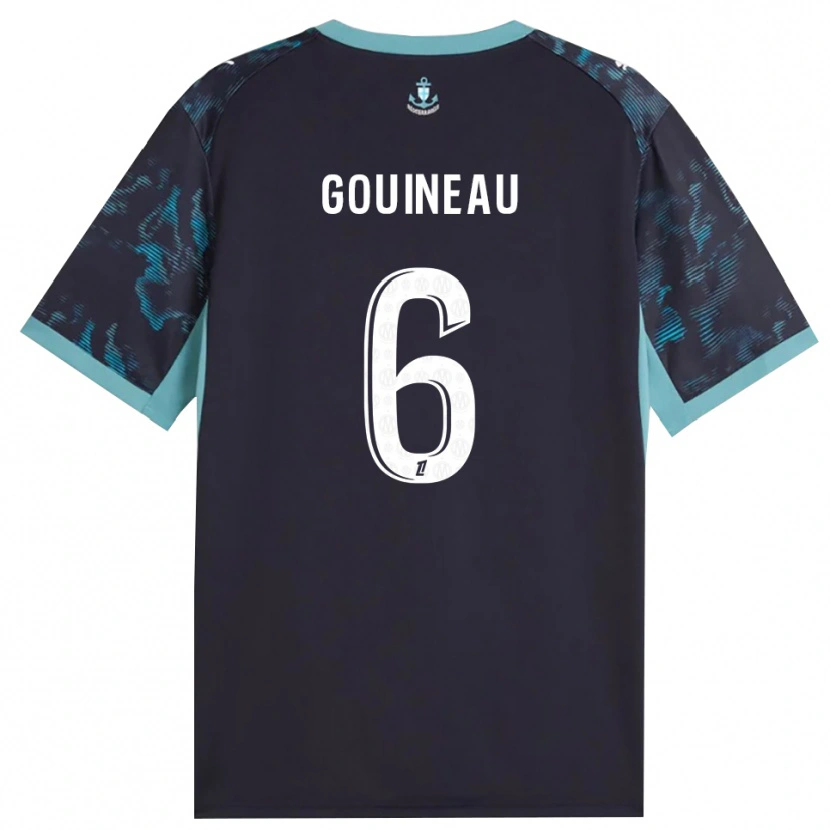 Danxen Kinder Coline Gouineau #6 Blass Türkis Weiß Schwarz Auswärtstrikot Trikot 2026/27 T-Shirt Österreich