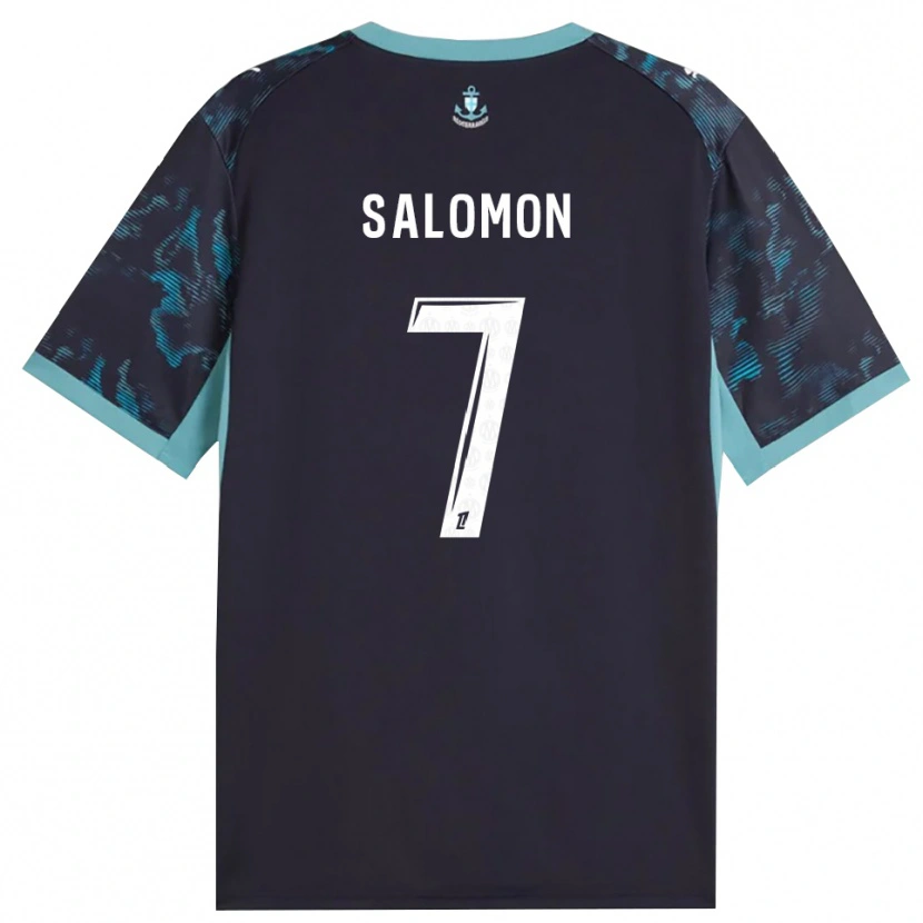 Danxen Kinder Maëva Salomon #7 Blass Türkis Weiß Schwarz Auswärtstrikot Trikot 2026/27 T-Shirt Österreich