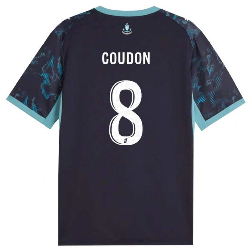 Danxen Kinder Marine Coudon #8 Blass Türkis Weiß Schwarz Auswärtstrikot Trikot 2026/27 T-Shirt Österreich