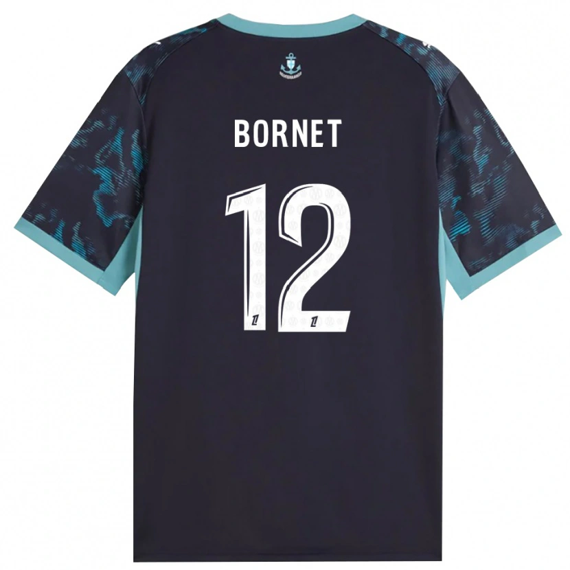 Danxen Kinder Camille Bornet #12 Blass Türkis Weiß Schwarz Auswärtstrikot Trikot 2026/27 T-Shirt Österreich