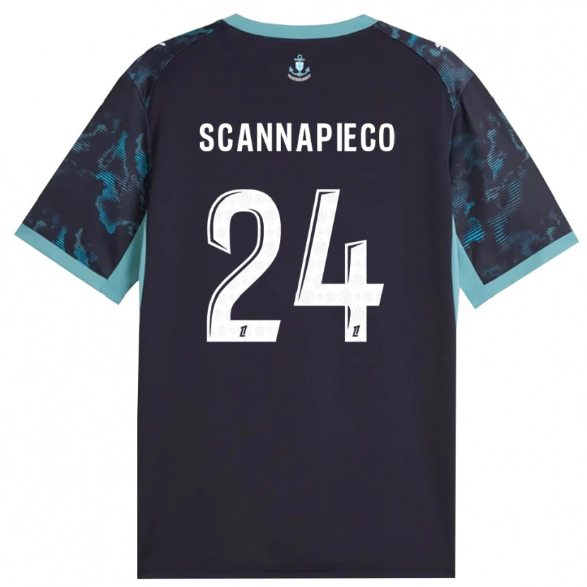 Danxen Kinder Dona Scannapieco #24 Blass Türkis Weiß Schwarz Auswärtstrikot Trikot 2026/27 T-Shirt Österreich