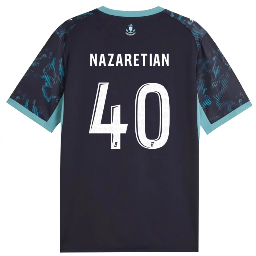 Danxen Kinder Manuel Nazaretian #40 Blass Türkis Weiß Schwarz Auswärtstrikot Trikot 2026/27 T-Shirt Österreich
