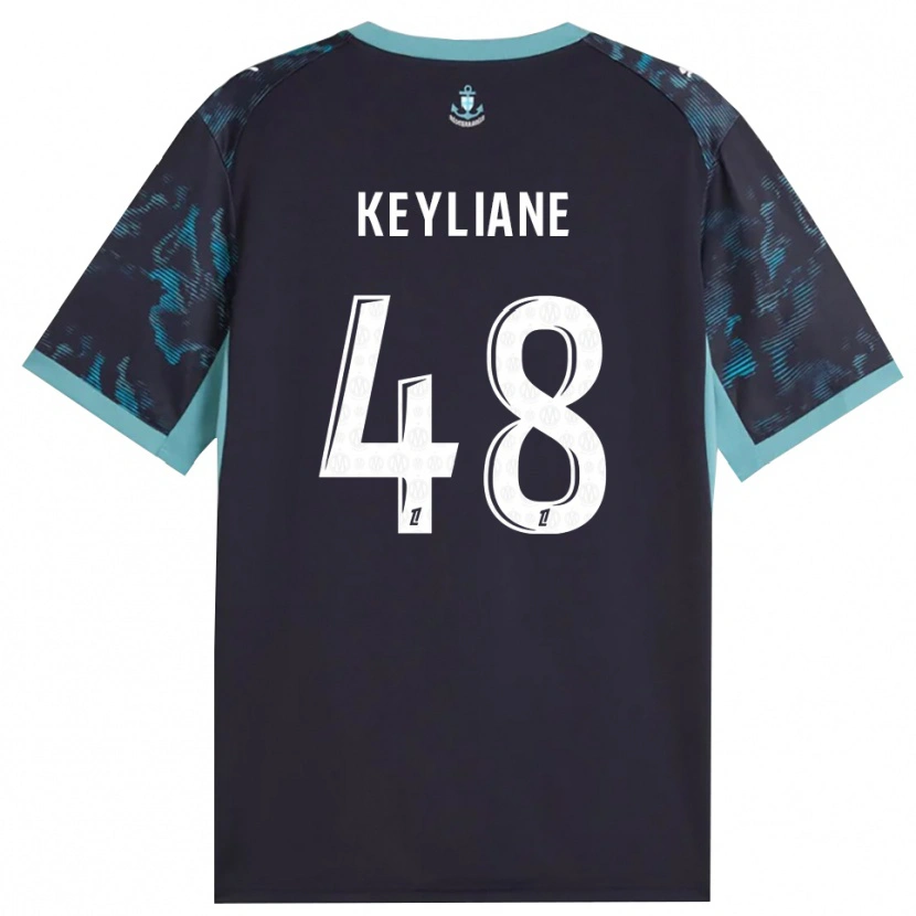 Danxen Kinder Keyliane Abdallah #48 Blass Türkis Weiß Schwarz Auswärtstrikot Trikot 2026/27 T-Shirt Österreich
