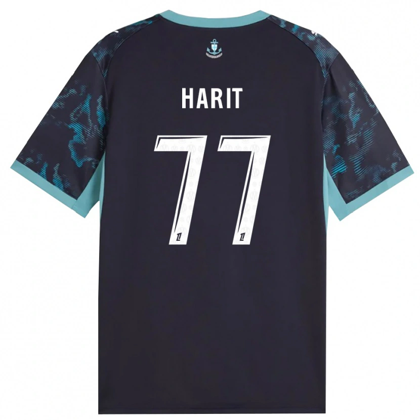 Danxen Kinder Amine Harit #77 Blass Türkis Weiß Schwarz Auswärtstrikot Trikot 2026/27 T-Shirt Österreich