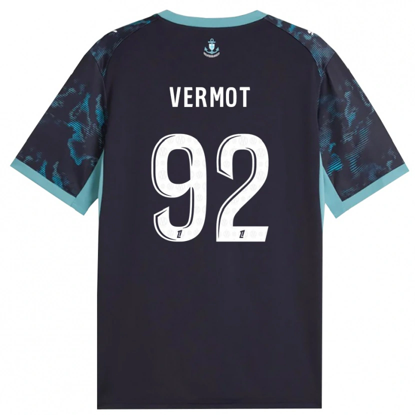 Danxen Kinder Théo Vermot #92 Blass Türkis Weiß Schwarz Auswärtstrikot Trikot 2026/27 T-Shirt Österreich